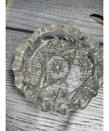 Vintage Anchor Hocking Star Of David Glass Large Ashtray Candle Holder - €8,68 EUR