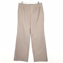 Grace Elements Pants Slacks Womens size 12 Soft Stripe Wide Leg Khaki Beige35/32 - £17.63 GBP