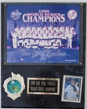 1999 NY Yankees World Series Champions Team Photo Plaque with Tino Martinez card - £12.19 GBP