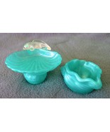 Aqua Shell Dishes, Beach decor, Handcrafted Set of 2, Pair of turquoise ... - £14.51 GBP