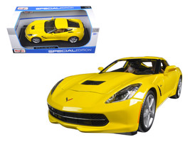 2014 Chevrolet Corvette C7 Stingray Yellow 1/18 Diecast Model Car by Maisto - $65.99