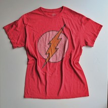 DC Comics Flash Official Logo Distressed Graphic Licensed T-Shirt in Red Medium - £7.59 GBP