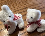 Miniature Dollhouse Plush Jointed Kitty Cat Mini Toy Accessory 2&quot; White - $19.75