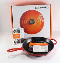 New - Le Creuset Signature Cast Iron Round Skillet Grill 10.25&quot; w/ Box - £108.23 GBP
