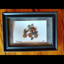 &quot;Bikers&quot; Pebble Art by Mimi (5&quot; x 7&quot;) Motorcycle Couple Framed Wall Home Decor - $26.99