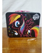 Rare Rainbow Dash My Little Pony 2014 Hasbro Sky High Black Tin Lunch Box - $30.81