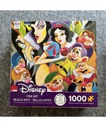 Disney Fine Art Enchantment Of Snow White Seven Dwarfs 1000 Piece Puzzle - $12.82