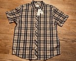 Yellow Plaid Button Up Short Sleeve Mens Sz XL NWT Vintage PJ Mark Shirt... - $19.80