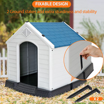 Dog House Indoor Outdoor Insulated Durable Plastic Dog House Weather White - $117.99