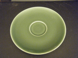 Mid Century Modern Universal Potteries Ballerina Forest Green Saucer Plate - $13.46