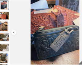 INDIA Vintage Genuine Leather Handcrafted Wallet green-black-terracota: ... - $468.55 MXN