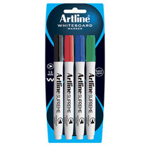Artline Supreme Bullet Whiteboard Markers 4pk (Assorted) - £15.47 GBP