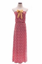 NWT Mud Pie Womens Leighton Strapless Maxi Dress Burgundy Gold S - £8.82 GBP