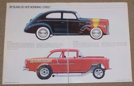 1973 - 2 Page Magazine Car Print - 1940 Ford Sedan &amp; 1955 Chevy Hot Rods A6 - £7.88 GBP