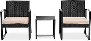 SereneLife Patio Outdoor Furniture, 3 Pcs. Per Set-Includes 2 Single Cha... - $321.99
