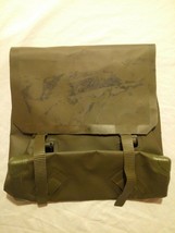 Vintage Dutch Army Combat Military OD GREEN Waterproof Backpack Tote Bag 14&quot;X14&quot; - £29.22 GBP
