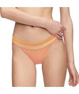 Calvin Klein Women&#39;s Micro with Lace Band Bikini Panty Peach Melba Large - £11.61 GBP