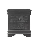 24&quot; Gray Shagreen Two Drawer Solid Wood Nightstand - €306,10 EUR