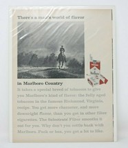Vintage Marlboro Tobacco Cigarette Advertising Print Ad Marlboro Country - £14.13 GBP
