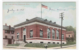 Post Office Torrington Connecticut 1908 postcard - $6.44