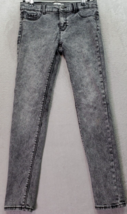 Jordache Jegging Jeans Girl Size 14 Black Gray Denim Flat Front Super Sk... - $23.04