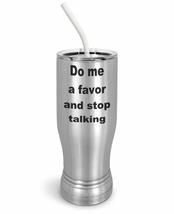 PixiDoodle Stop Talking Anti Social Sarcastic Insulated Coffee Mug Tumbler with  - £25.94 GBP+