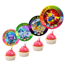 12 Poket Inspired Birthday Party Picks, Cupcake Toppers #2 - £9.66 GBP