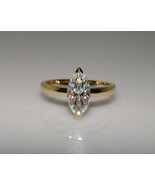 2.50Ct Lab-Created Marquise Cut Moissanite Solitaire Engagement Ring 925 Silver - $179.99