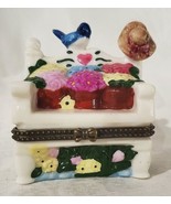 Couch/Chair Colorful Flowers Trinket Box 2 1/2&quot; x 3&quot; - £12.78 GBP