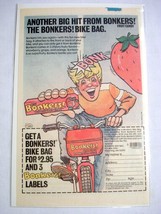1985 Color Ad Bonkers Strawberry Fruit Candy,  Bonkers! Bike Bag  - £6.38 GBP