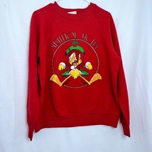 Vintage Unisex Bassett-Walker Ugly Christmas Sweater Mistletoe Victim L Red - $32.25