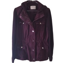 Ashley by 26 International Burgundy Utility Collection Hooded Jacket - $17.35