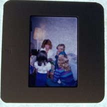 Found 35mm Slide Happy Birthday 1982 Girl in Cute Dress Party Photo OOAK - $8.49