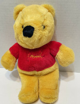 Vintage Sears Gund Winnie The Pooh Plush Red Shirt Made into Plush 10 inches - £11.20 GBP