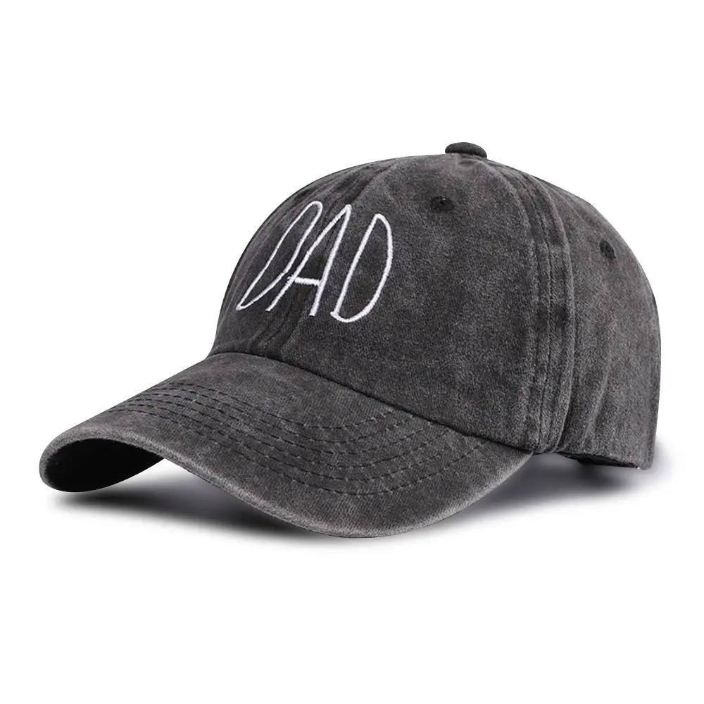 DAD MOM Embroidery Baseball Caps Vintage Washed Denim Baseball Hats Adjustable   - £83.18 GBP