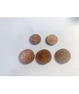 UK Penny &amp; 2 Pence 5 Coin Lot Queen Elizabeth II 1970s–2000s British Coi... - €4,87 EUR