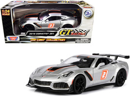 2019 Chevrolet Corvette ZR1 #2 Silver with Black and Orange Stripes "GT Racing"  - $38.99