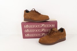 NOS Vtg 90s Streetwear Womens 10 W Platform Shoes Sneakers Nubuck Suede Brown - £77.86 GBP