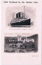 United Kingdom UK Postcard Scotland Anchor Line SS Caledonia Balmoral Ca... - $6.52