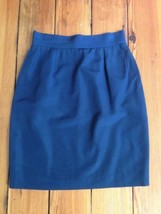 Vintage Moschino Cheap Chic Navy Faille Pencil Lined Italy Skirt 26&quot; Waist - $123.75