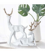 Nordic Creative Solid Geometry Home Decor Living Room Deer Ornaments Res... - £80.26 GBP