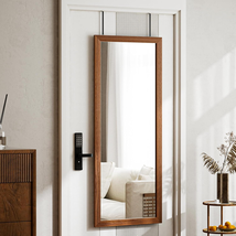 Wood Frame Door Mirror 18&quot; X 48&quot;  Full Length Full Body Mirror Height-Adjustable - $90.49