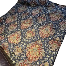 Waverly Magic Carpet Blue Red Jewel Tone Multicolor Paisley &amp; Stripe Full/Queen - £55.53 GBP