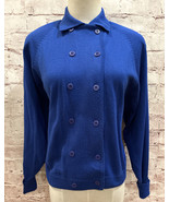 Vintage AUTOGRAPH American Clothing Women&#39;s Sweater Royal Blue MEDIUM Ac... - £53.72 GBP