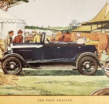 1929 Ford Phaeton Car At Farmer&#39;s Fair Advertisement Automobilia DWY10 - $18.07 CAD