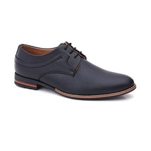 Mens Dress Shoe with Laces formal US size 7-12 Office faux Leather Black - £30.38 GBP