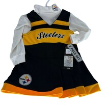 NFL Pittsburgh Steelers Baby Cheerleader Dress Set NWT 12 Months - $357.18 MXN