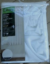 NEW IN PACKAGE Canopy Woven Stripe 52Wx63&quot;L Sheer Curtain Panel Arctic W... - $19.79
