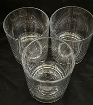 Crown Royal Whiskey Glass Embossed Lot of 3 Glasses 3-1/2&quot; - £22.33 GBP