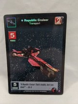 Star Wars Young Jedi CCG Foil Republic Cruiser Trading Card F9 Menace Da... - $24.74